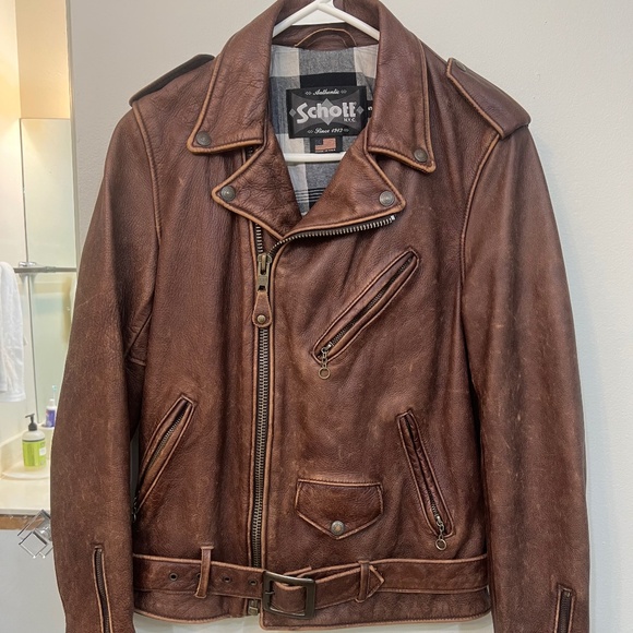 Vintage Schott USA 626VN Leather Riding Jacket Men’s Small